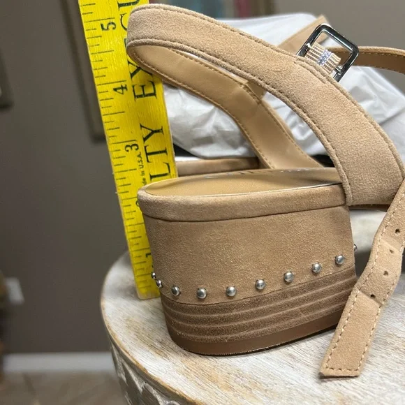 Chelsea & Violet Astrid Nubuck Suede Banded Sandals - Picture 3 of 6